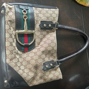 Gucci GG brown and beige monogram canvas